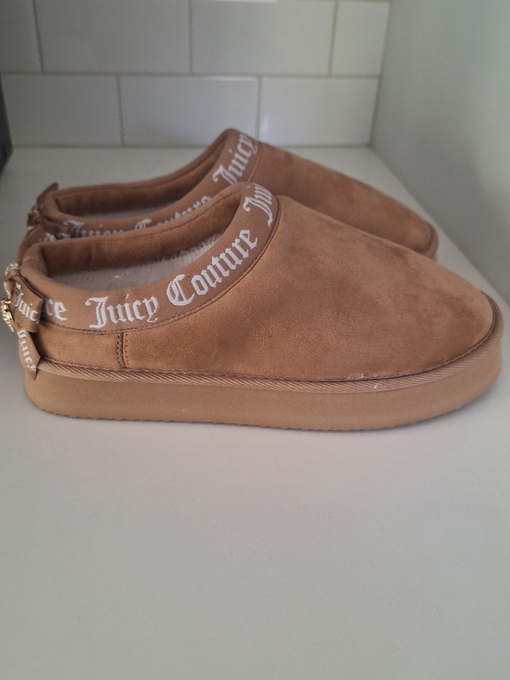 Juicy Couture Women's Tan Suede Slip-On Shoes
